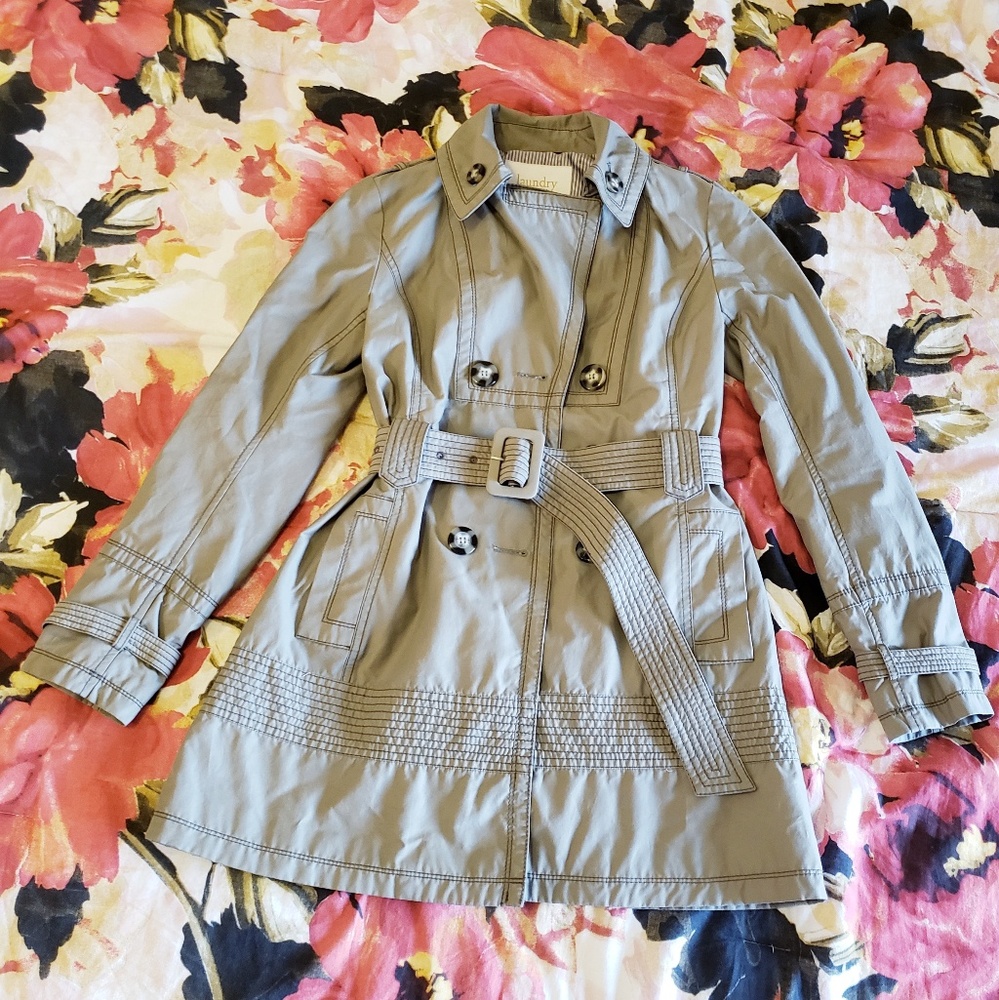 Laundry by Shelli Segal Belted Trench Coat